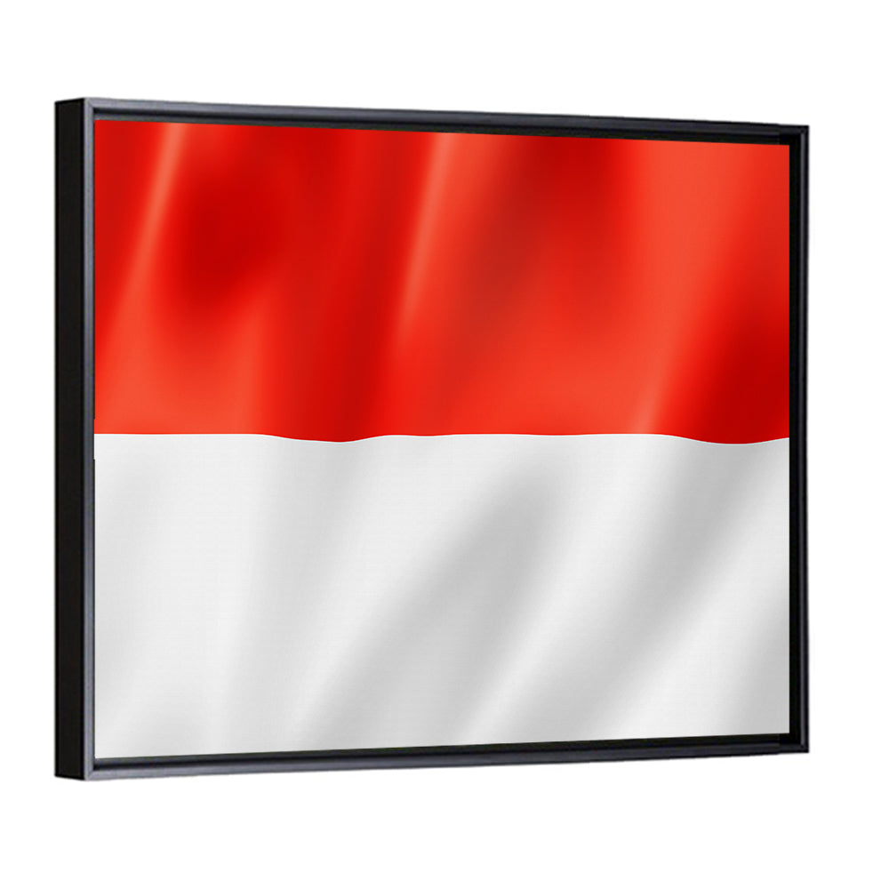 Indonesian Flag Waving Red and White Wall Art