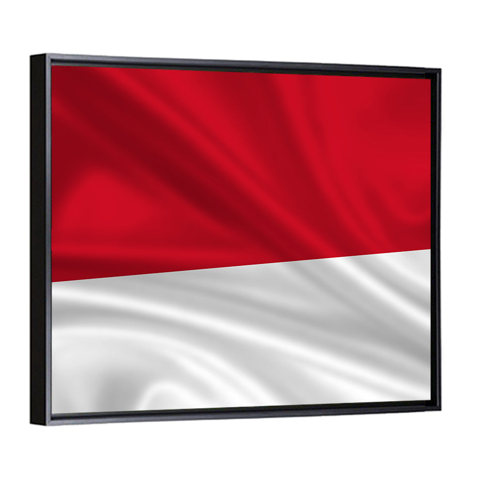 Indonesia Monaco Waving Flag Wall Art