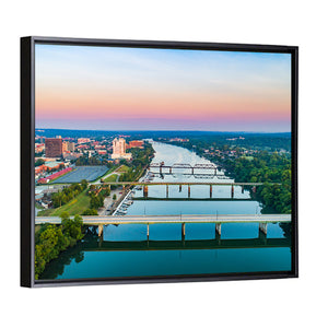 Savannah River Skyline In Augusta Wall Art