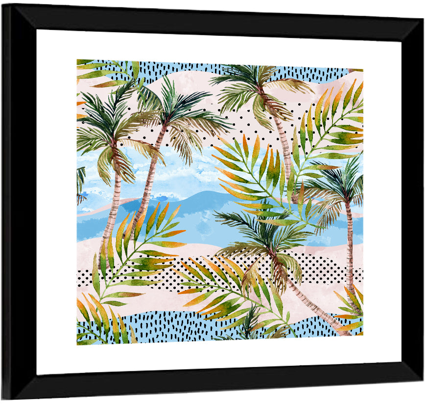 Watercolor Palm Trees Wall Art