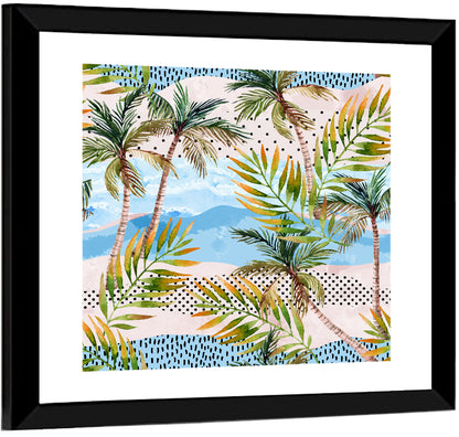 Watercolor Palm Trees Wall Art