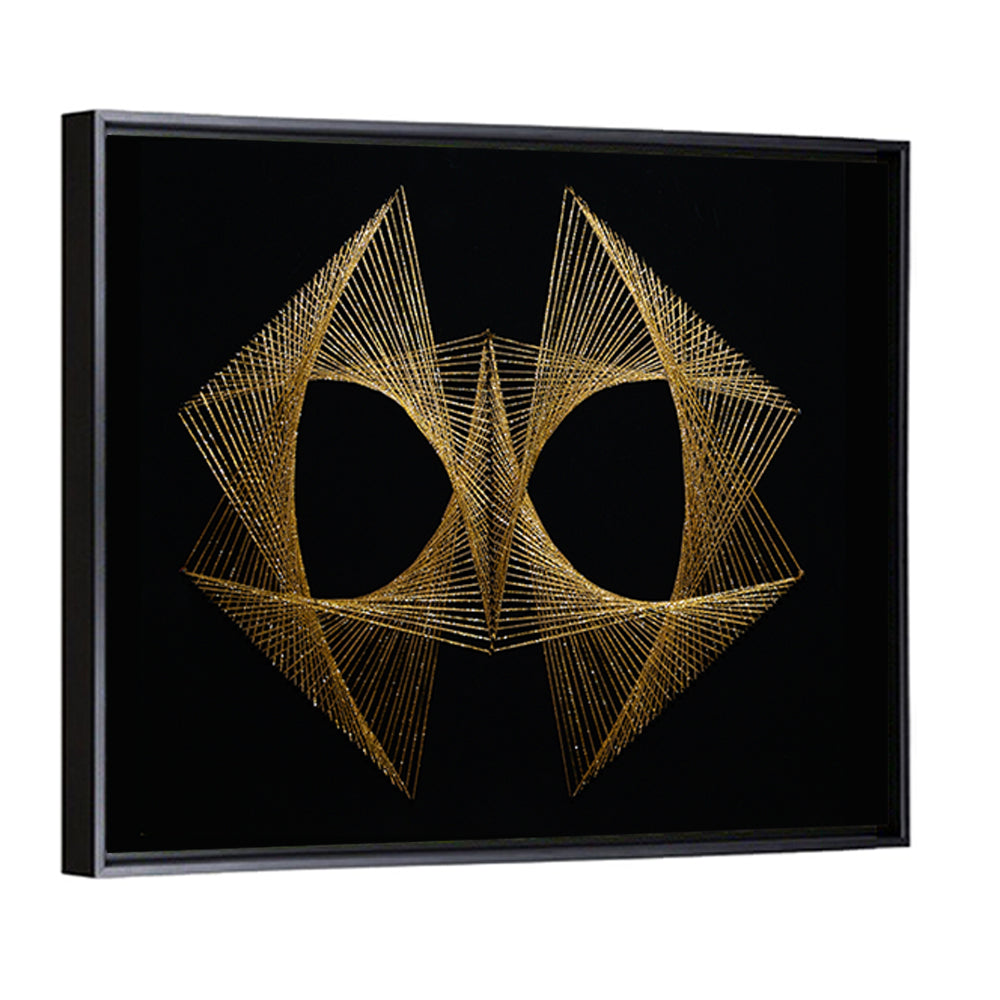 Antique Gold String Geometry Wall Art