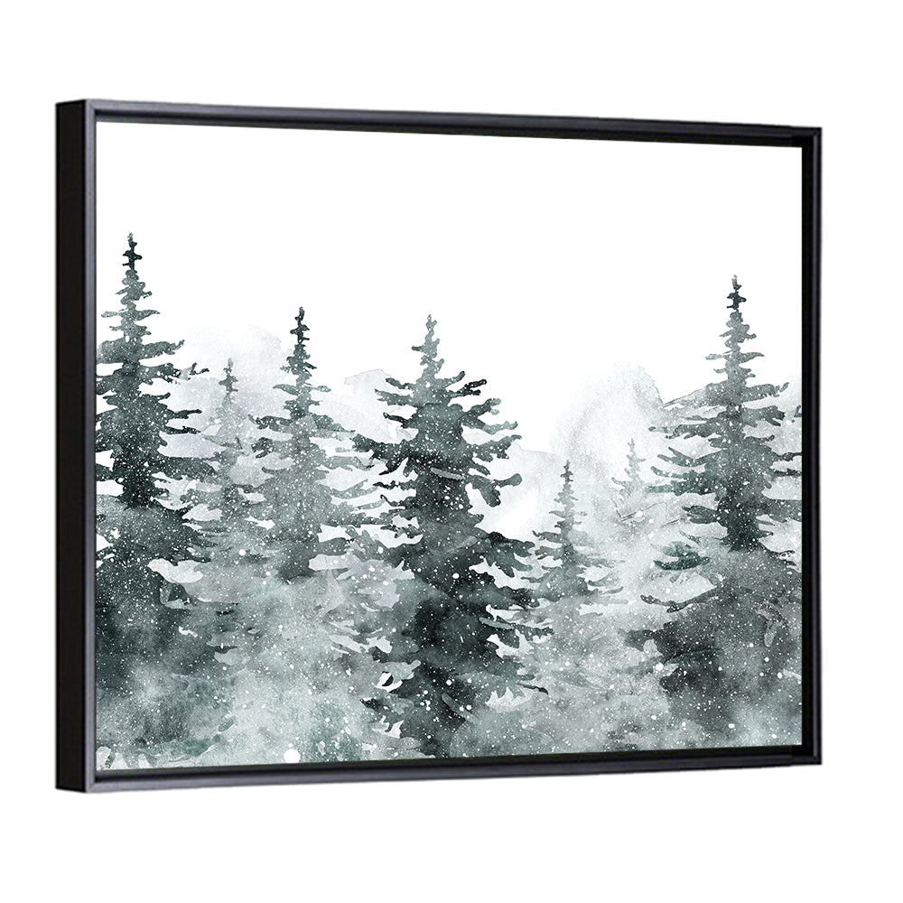 Snowy Pine and Spruce Forest Wall Art