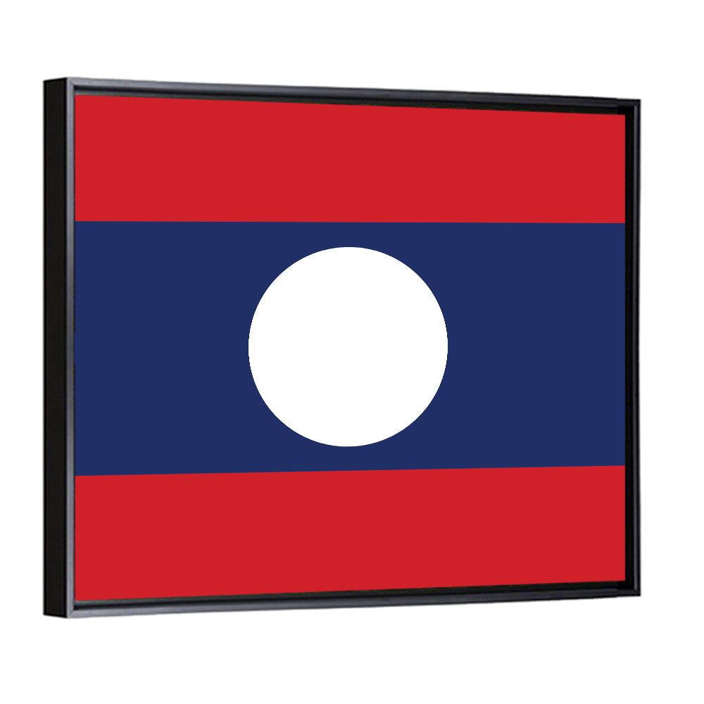 Laos Flag Minimalist Graphic Wall Art