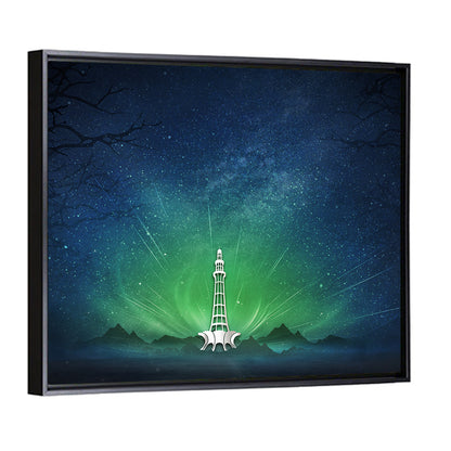 Minar-e-pakistan Aurora Night Wall Art