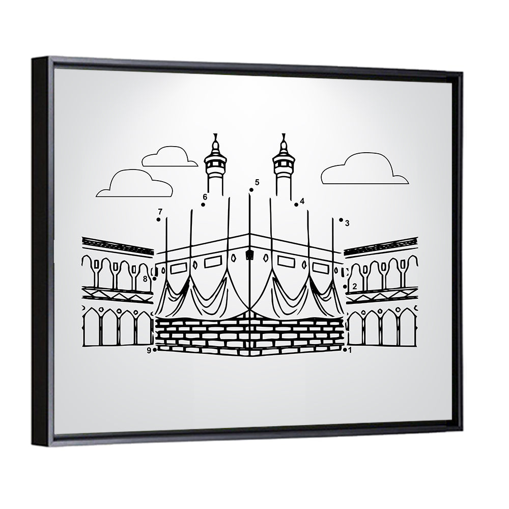 Khana E Kaaba Minimalist Line Wall Art