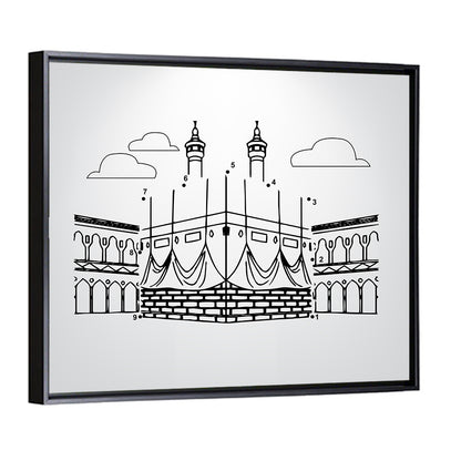 Khana E Kaaba Minimalist Line Wall Art