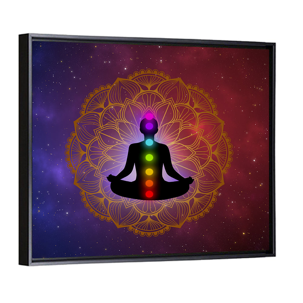 Meditation Man with Golden Mandala Wall Art