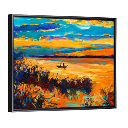 Impressionist Lake Sunset Wall Art