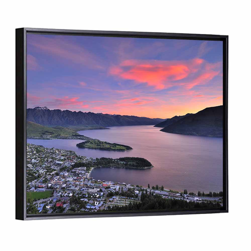 Queenstown Over Lake Wakatipu Wall Art