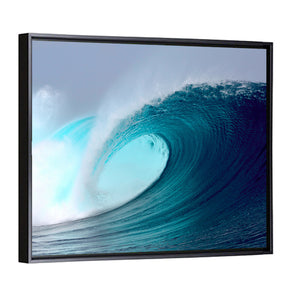 Blue Ocean Tropical Surfing Wave Wall Art