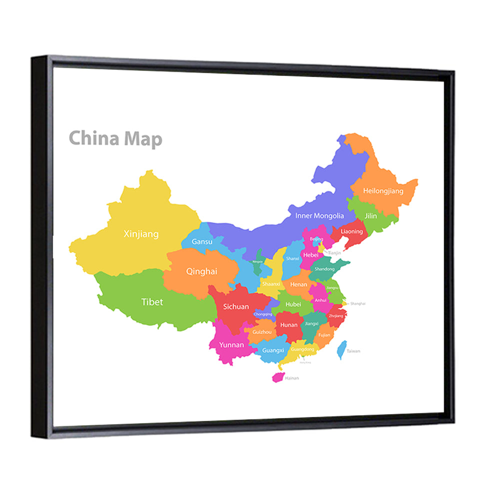 Map of China Wall Art