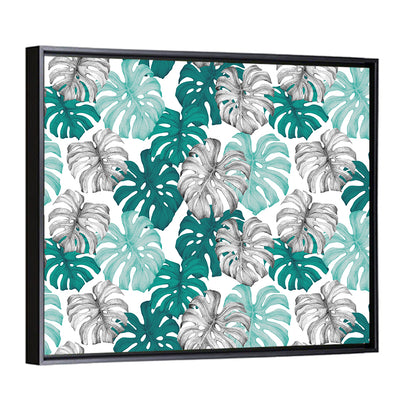 Seamless Monstera Leaf Pattern Wall Art