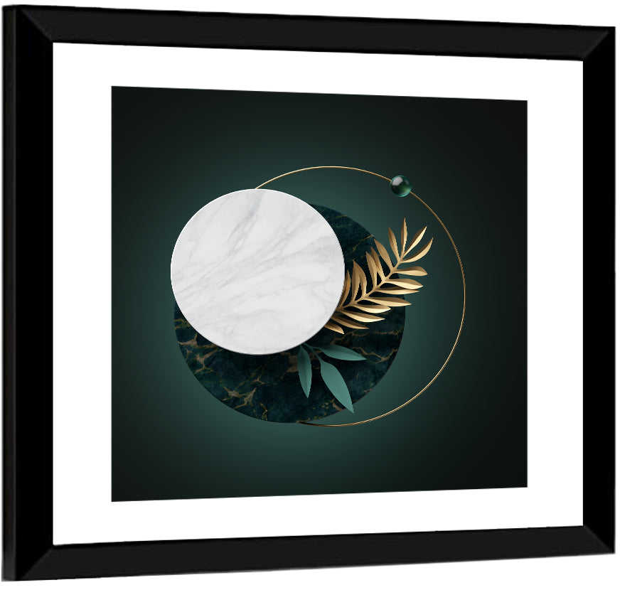 3d Palm Leaf Textured Composition Wall Art