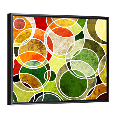 Layered Grunge Circles Wall Art