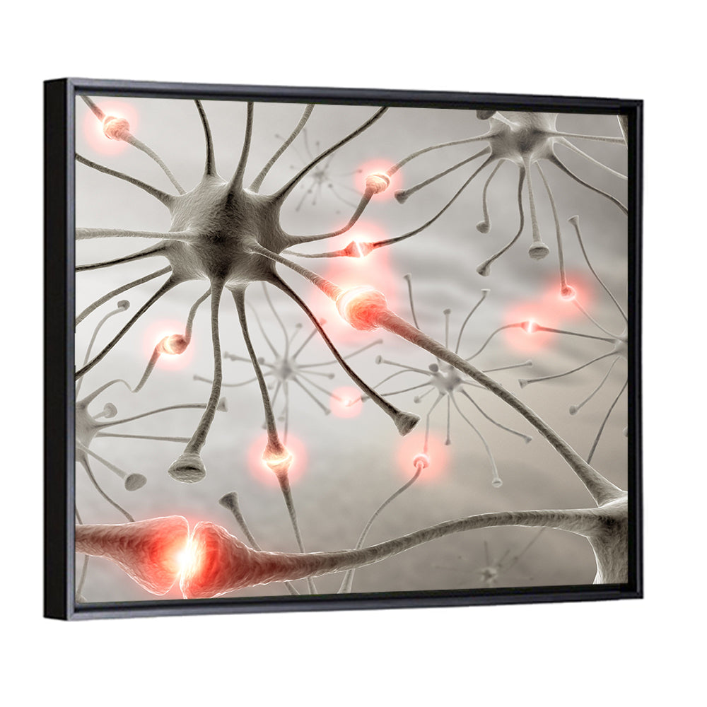 Hardwired Neurons with Glowing Synapses Wall Art
