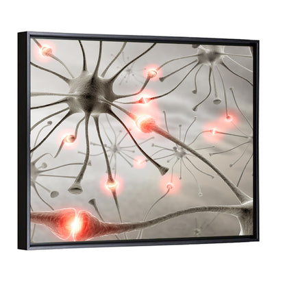 Hardwired Neurons with Glowing Synapses Wall Art