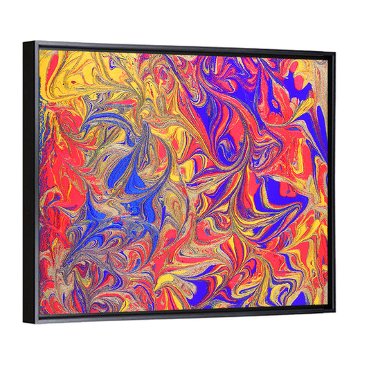 Vibrant Marbled Swirl Abstract Wall Art