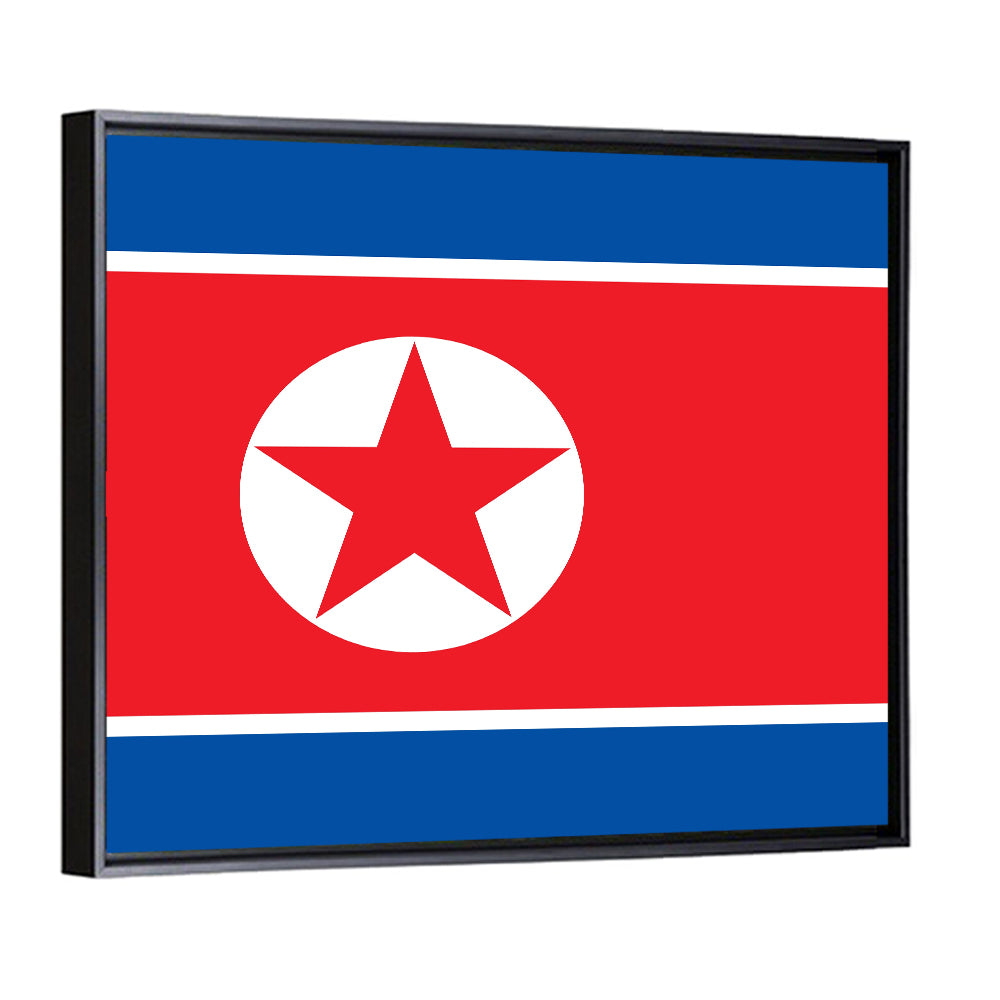 North Korean Flag Graphic Wall Art