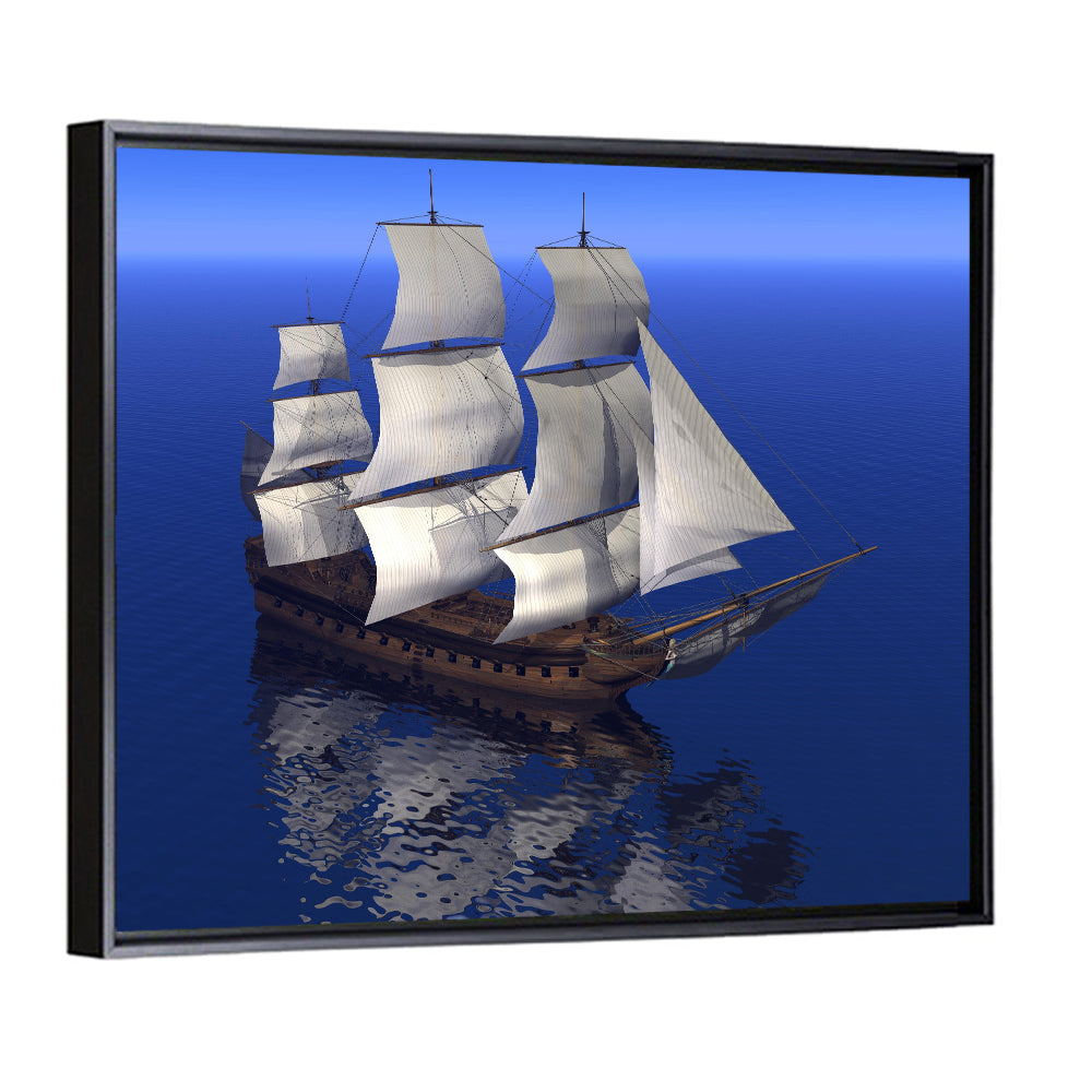 Three-masted Sailing Ship at Sea Wall Art