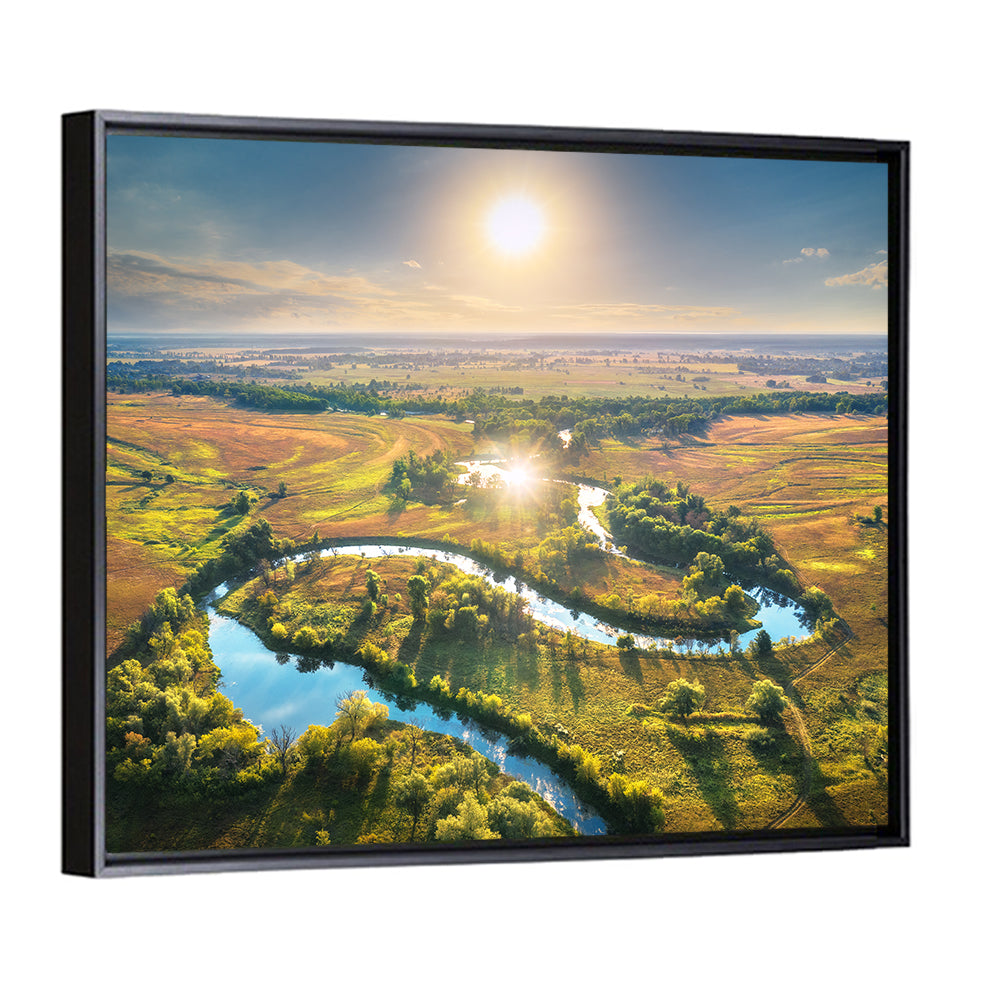 Meandering River at Summer Sunrise Wall Art