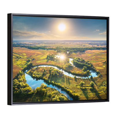 Meandering River at Summer Sunrise Wall Art