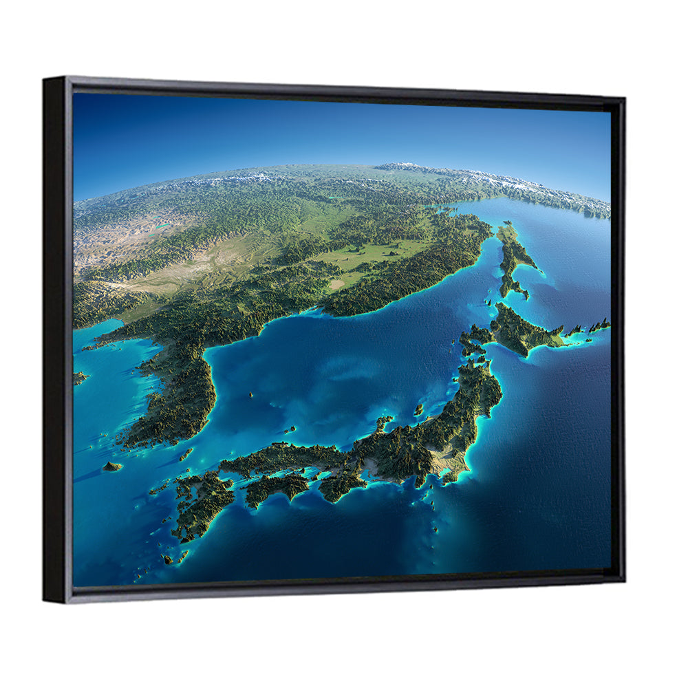Japanese Archipelago Aerial View Wall Art