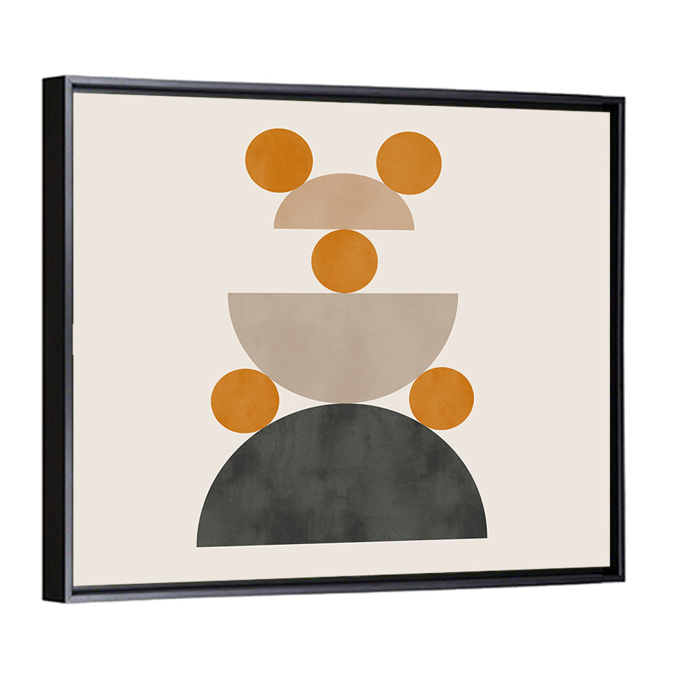 Stacked Geometric Shapes Wall Art