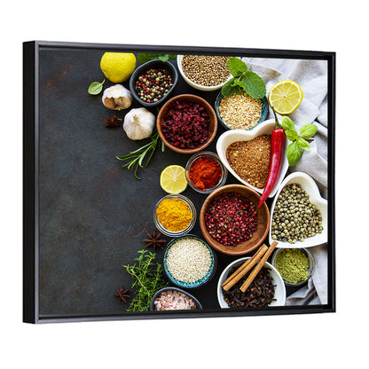 Heart-shaped Spice Bowls Still Life Wall Art