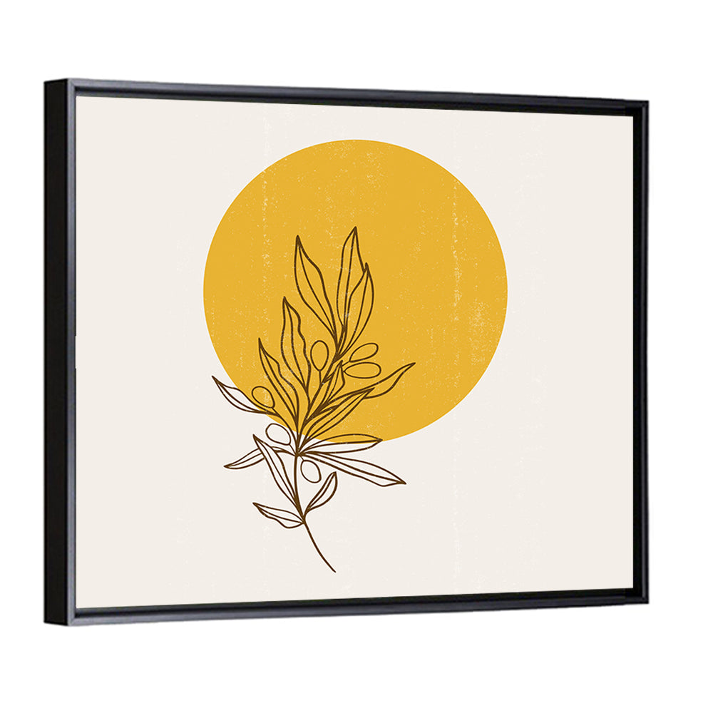 Olive Branch Sun Line Wall Art