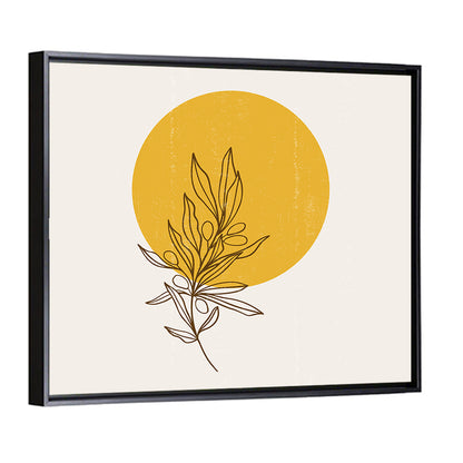 Olive Branch Sun Line Wall Art