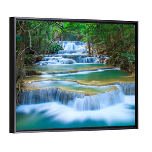 Deep Forest Waterfall In Kanchanaburi Wall Art