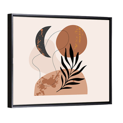 Crescent Moon Botanical Minimalist Wall Art