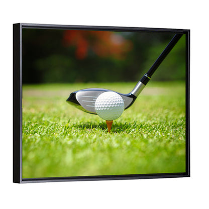 Golf Ball with Driver on Tee Wall Art