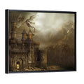 Dragon Perched on Castle Wall Art