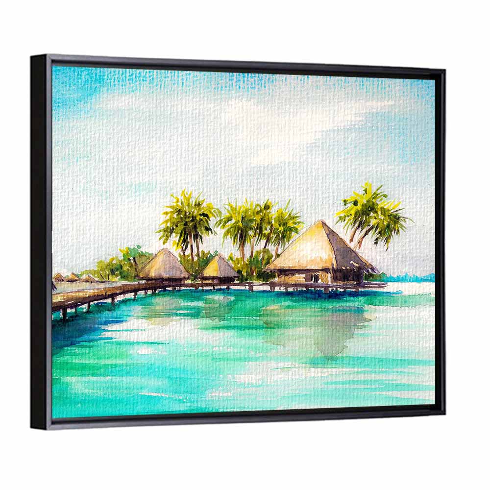 Overwater Bungalows Wall Art