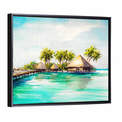 Overwater Bungalows Wall Art