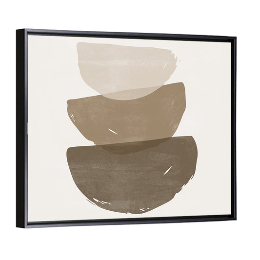Sun and Moon Stacked Shapes Wall Art