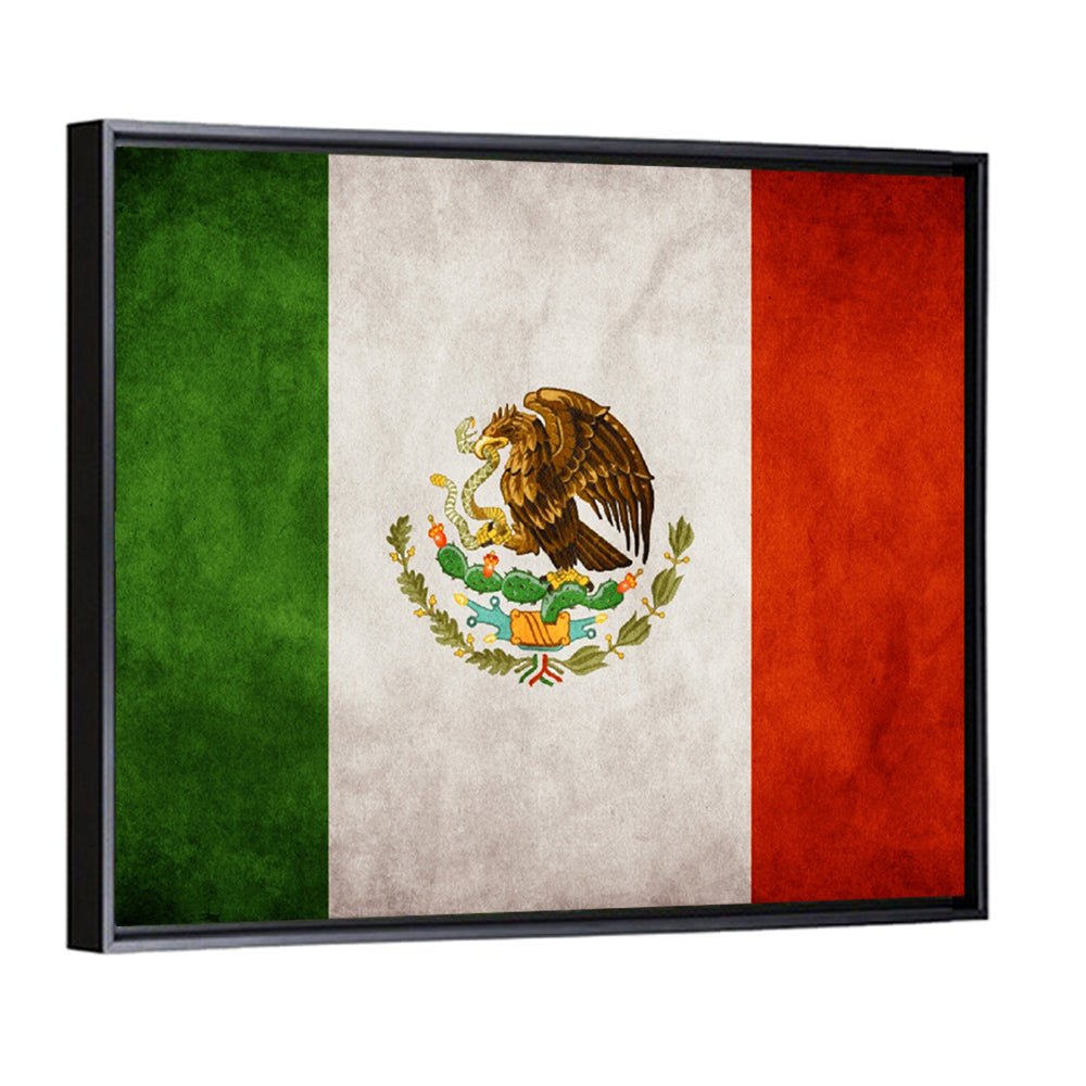 Vintage Mexican Flag Emblem Wall Art