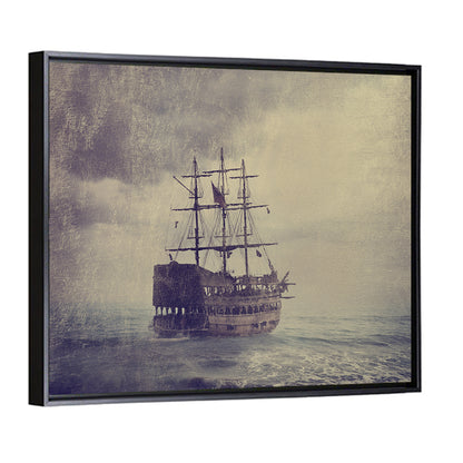 Old Pirate Ship at Sea Wall Art