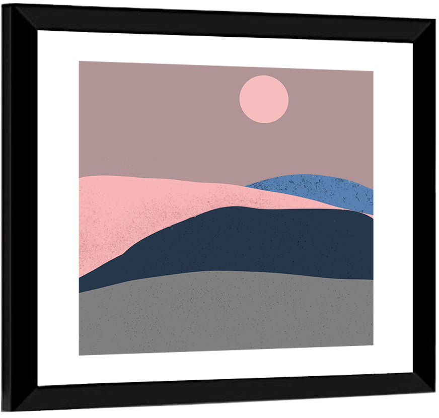 Minimal Mountain Dawn Wall Art