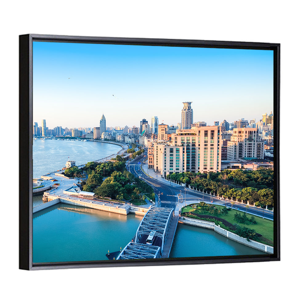 Huangpu River Shanghai Skyline Wall Art