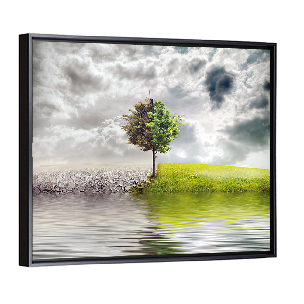 Tree Between Life and Decay Wall Art