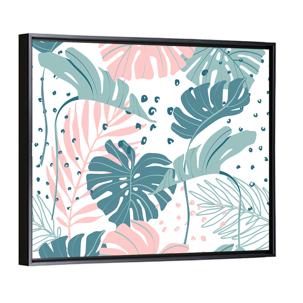 Minimal Tropical Leaf Pattern Wall Art
