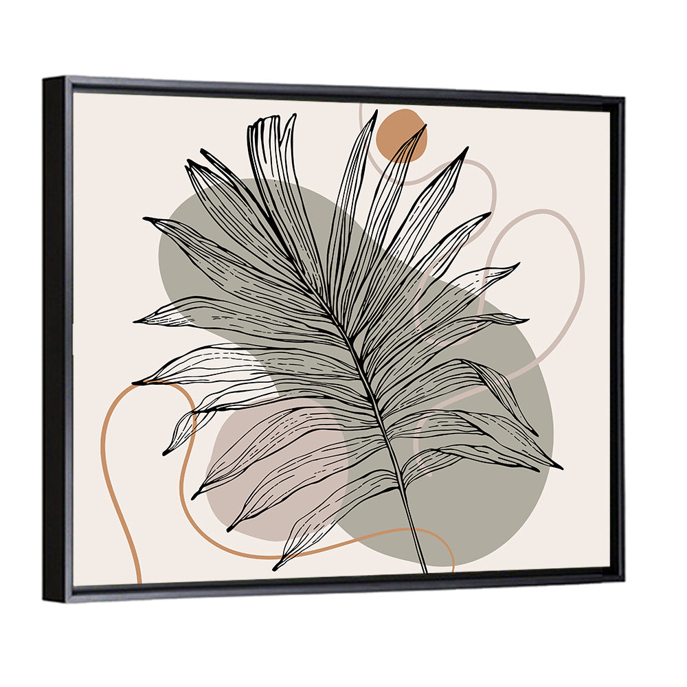 Tropical Palm Leaf Silhouette Wall Art