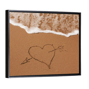 Heart On The Sand Wall Art