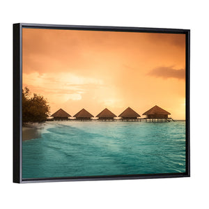 Over Water Bungalows In Bora Bora Wall Art