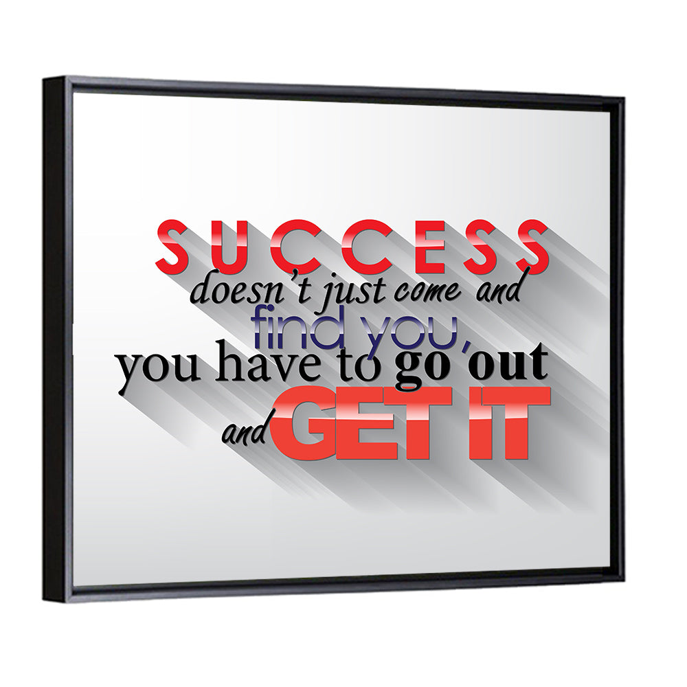 Bold Success Quote Typography Wall Art