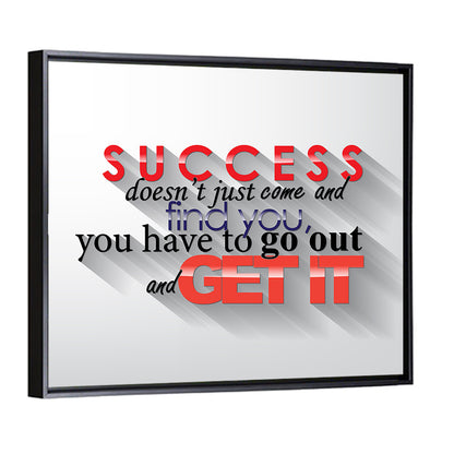 Bold Success Quote Typography Wall Art