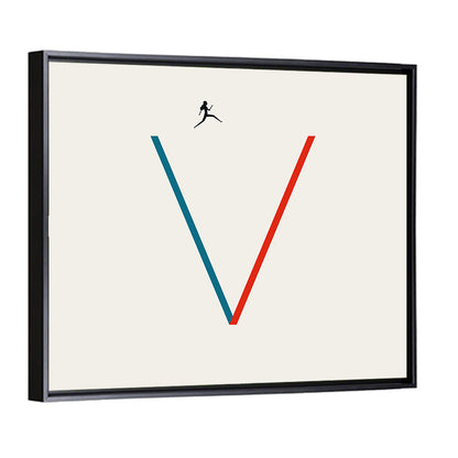 Victory V Runner Silhouette Wall Art